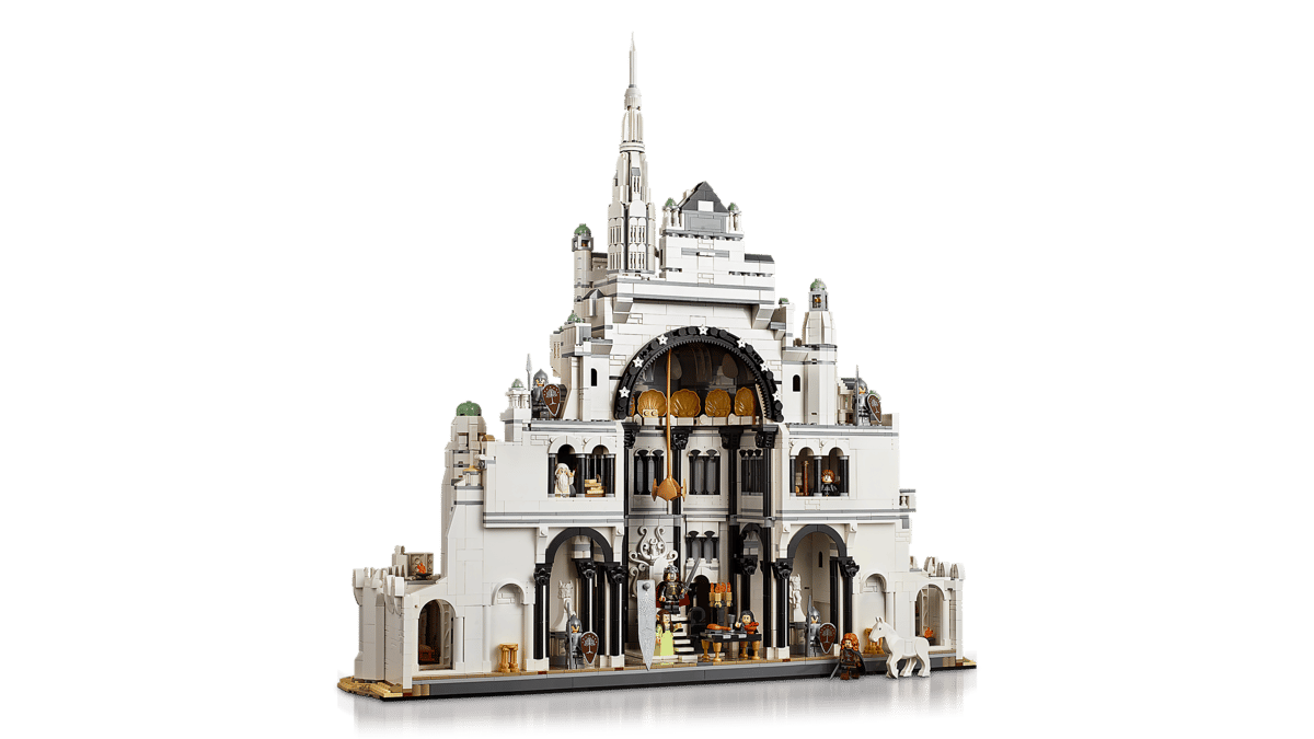 LEGO 11377 Minas Tirith — minifig-scale throne room, open interior